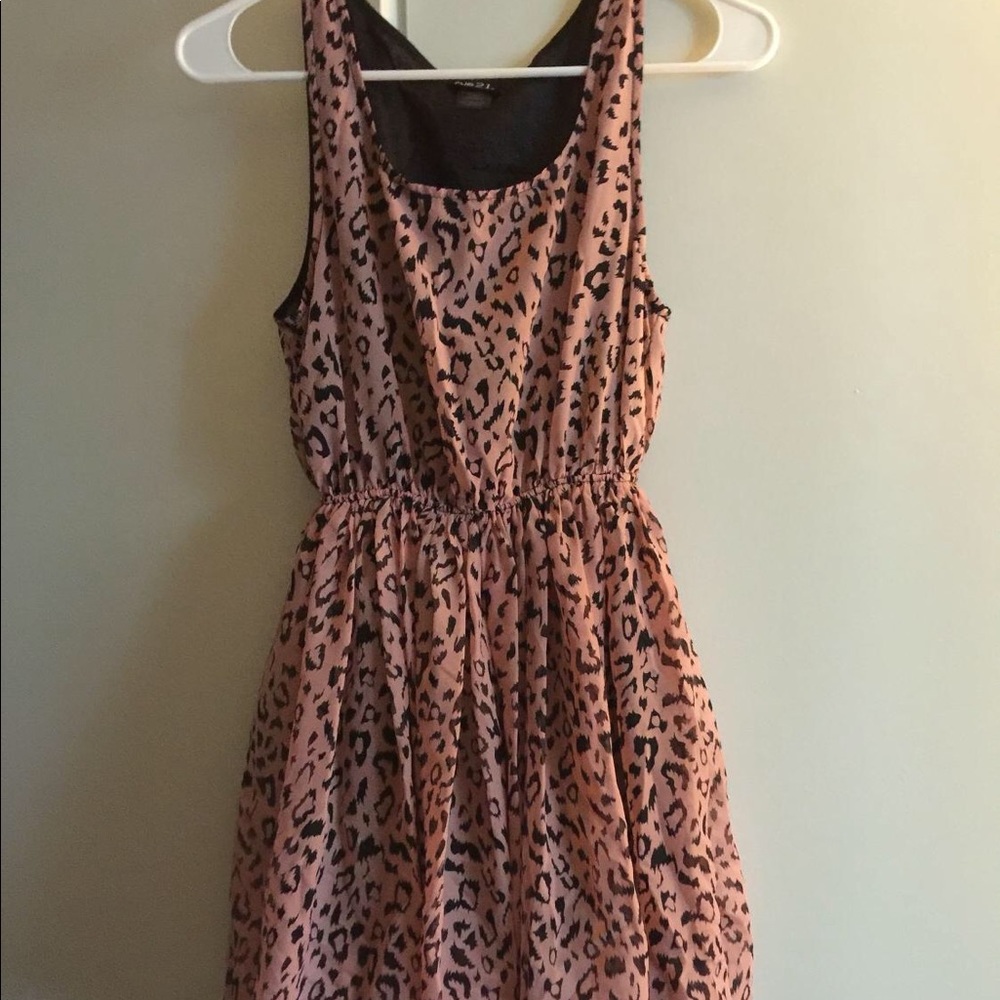 Chiffon leopard dress